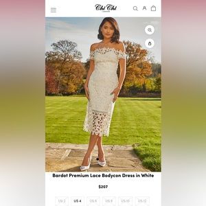 New white bodycon lace dress-with tags
